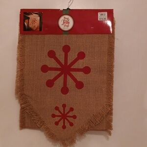 NIP Kirkland's Chrustmas burlap table runner